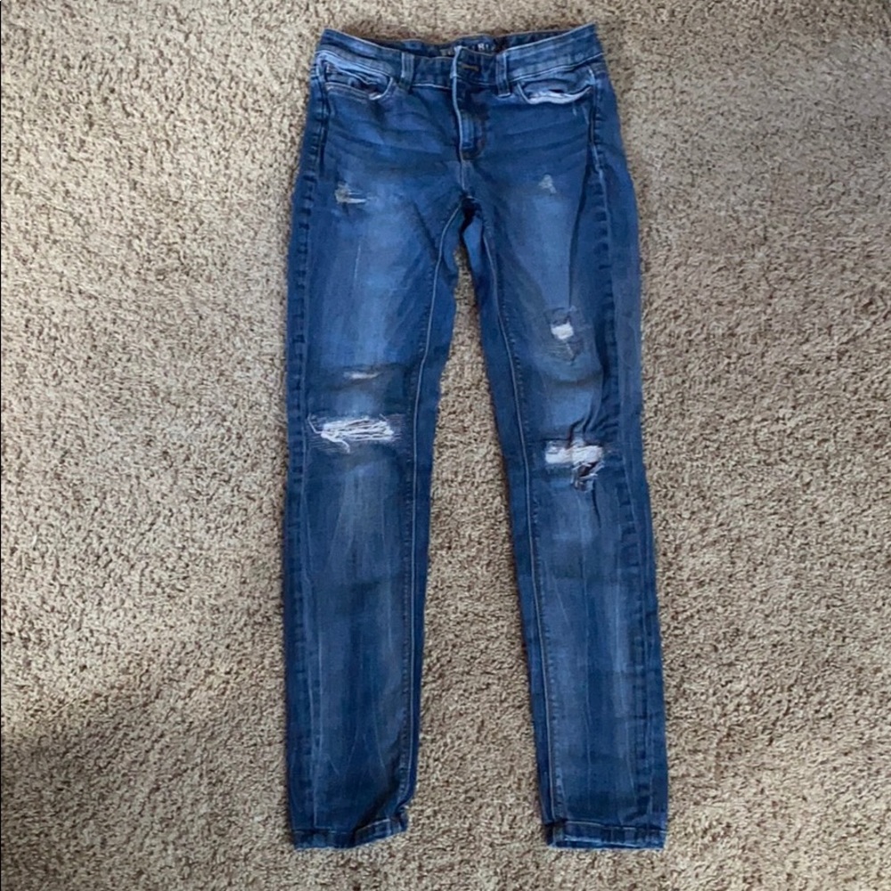Ripped denim jeans